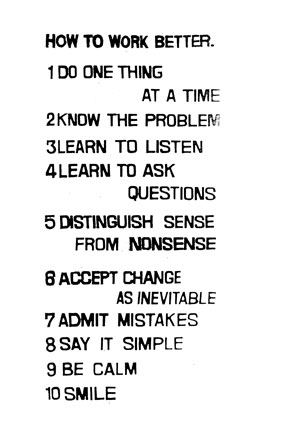 fischli und weiss: how to work better how to work better