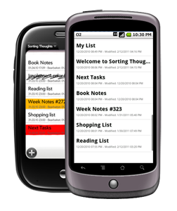 Sorting Thoughts mobile for webOS and Android Sorting Thoughts mobile for webOS and Android